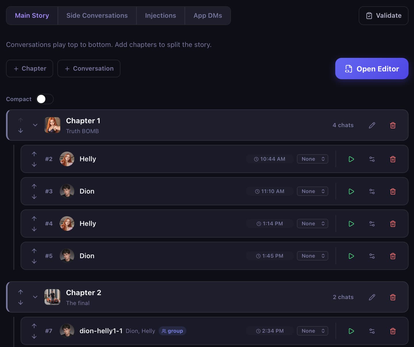 The current story setup from Twin Problems